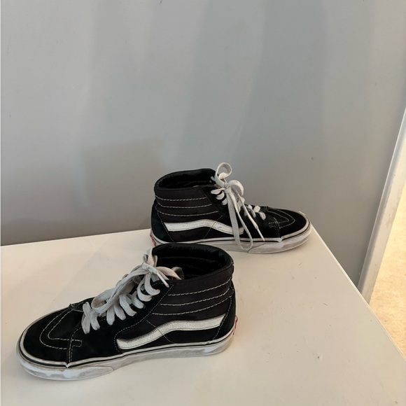 Vans Old Skool Skate Unisex Black & White High Top Sneakers Shoes. Size 3.5 / 5 - Picture 4 of 9